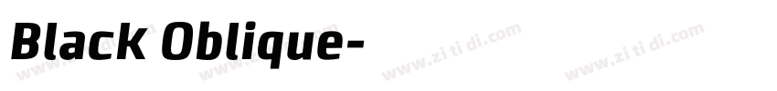 Black Oblique字体转换